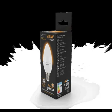 Лампа светодиодная LED 9.5Вт E14 220В 3000К Candle (свеча) | 103101110 | Gauss