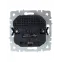 BRITE Розетка 1 пост с заземлением с защитными шторками 16А с USB A+A 5В 3,1А РЮш10-2-БрБ белый
