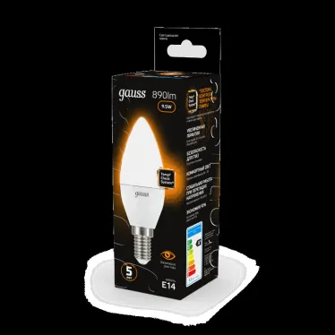 Лампа светодиодная LED 9.5Вт E14 220В 3000К Candle (свеча) | 103101110 | Gauss