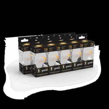 Лампа светодиодная LED 7Вт E14 220В 3000К шар, диммируемая | 105101107-D | Gauss