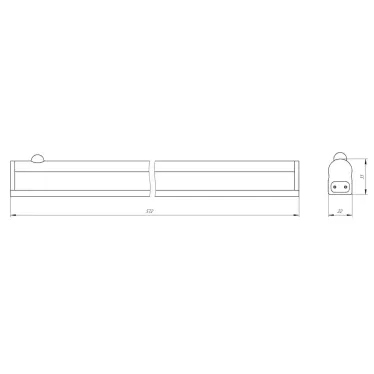 Светильник светодиодный линейный LLED-02-08W-4000-MS-W с датчиком движения (25/875)
