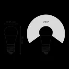 Лампа светодиодная LED 7Вт E27 220В 4100К шар, диммируемая | 105102207-D | Gauss