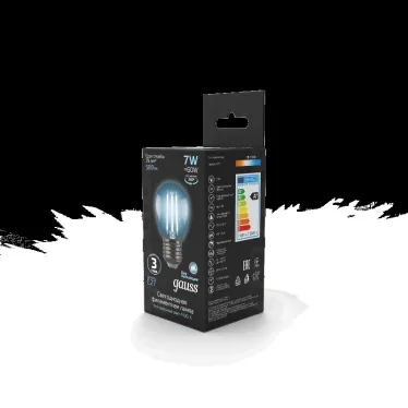 Лампа светодиодная LED 7Вт E27 220В 4100К шар | 105802207 | Gauss