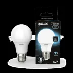 Лампа светодиодная LED 7Вт E27 220В 4100К A60 | 102502207 | Gauss