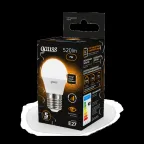 Лампа светодиодная LED 7Вт E27 220В 2700К шар, диммируемая | 105102107-S | Gauss