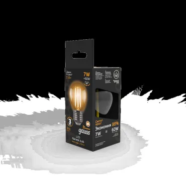 Лампа светодиодная LED 7Вт E27 220В 2700К шар | 105802107 | Gauss