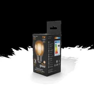 Лампа светодиодная LED 7Вт E27 220В 2700К шар | 105802107 | Gauss