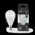 Лампа светодиодная LED 7Вт E14 220В 4100К шар, диммируемая | 105101207-D | Gauss