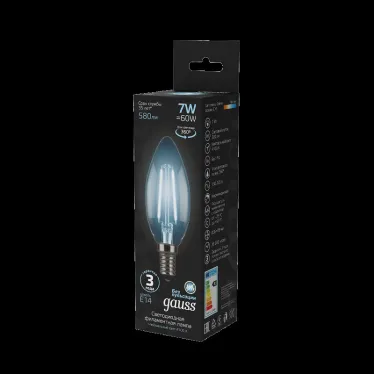 Лампа светодиодная LED 7Вт E14 220В 4100К свеча | 103801207 | Gauss