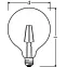 Лампа светодиодная LED, золотистая, Vintage 1906 LED CL GLOBE125 FIL GOLD 36 non-dim 4W/825 E27 | 4052899962071 | Osram