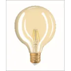 Лампа светодиодная LED, золотистая, Vintage 1906 LED CL GLOBE125 FIL GOLD 36 non-dim 4W/825 E27 | 4052899962071 | Osram