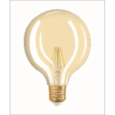 Лампа светодиодная LED, золотистая, Vintage 1906 LED CL GLOBE125 FIL GOLD 36 non-dim 4W/825 E27 | 4052899962071 | Osram
