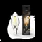 Лампа светодиодная Black LED Filament Свеча E14 7W 550lm 2700К step dimmable | 103801107-S | Gauss