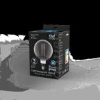 Лампа светодиодная LED Vintage Filament Straight G200 6W E27 200*283mm Gray 330lm 4000K 1/6 | 154802205 | Gauss