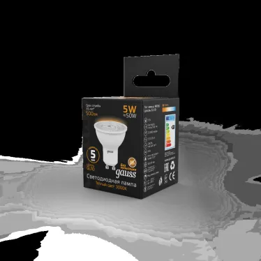 Лампа светодиодная LED 5Вт GU10 220В 2700К MR16 | 101506105 | Gauss