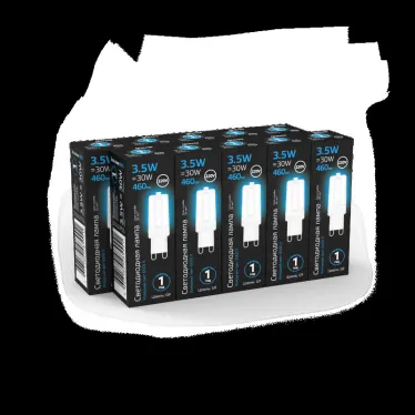 Лампа светодиодная G9 AC185-265V 3,5W 460lm 6500K керамика LED 1/10/200 | 107009305 | Gauss