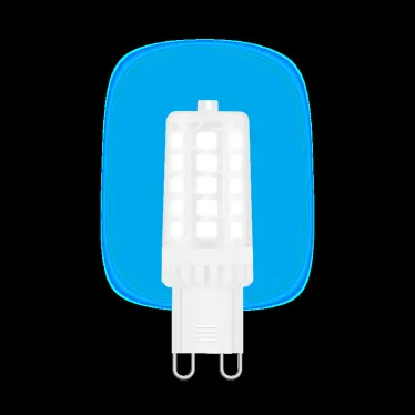 Лампа светодиодная G9 AC185-265V 3,5W 460lm 6500K керамика LED 1/10/200 | 107009305 | Gauss