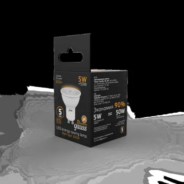 Лампа светодиодная LED 5Вт GU10 220В 2700К MR16 | 101506105 | Gauss