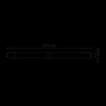 Лампа светодиодная Elementary T8 10W 780lm 4000K G13 600mm стекло поворотная LED 1/30 | 93020-R | Gauss
