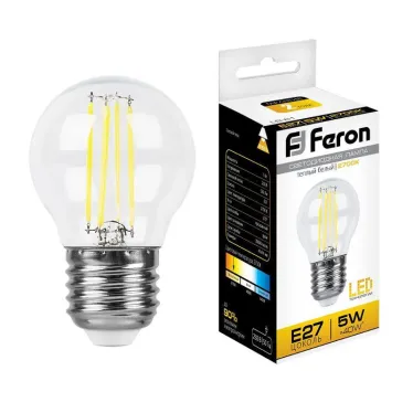 Лампа светодиодная LB-61 Шарик E27 5W 2700K | 25581 | Feron