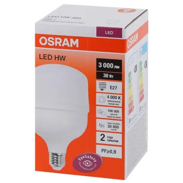 Лампа светодиодная LED HW 30Вт 4000К 230V E27  | 4058075576773 | OSRAM