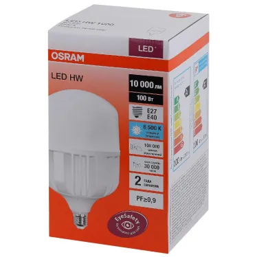 Лампа светодиодная промышленная LED HW 100W/865 230V E27/E40 4X1 10000Лм | 4058075577015 | OSRAM