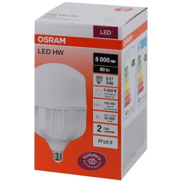 Лампа светодиодная промышленная LED HW 80W/840 230V E27/E40 8X1 8000Лм | 4058075576933 | OSRAM