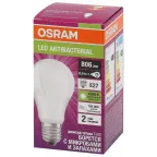 Лампа светодиодная LED Antibacterial A 8,5W/840 230VFR E27 10X1 | 4058075561199 | OSRAM