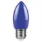 Лампа светодиодная для белт лайта LB-376 (1W) 230V E27 синий свеча | 25925 | FERON