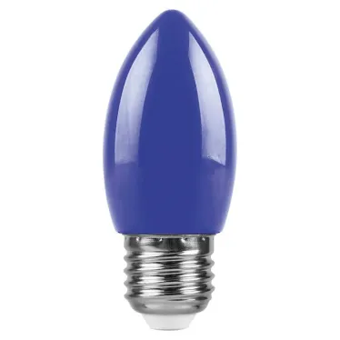 Лампа светодиодная для белт лайта LB-376 (1W) 230V E27 синий свеча | 25925 | FERON