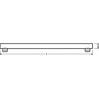 Лампа светодиодная матовая LEDinestra 40 6W/827 S14s FR | 4058075817777 | Osram