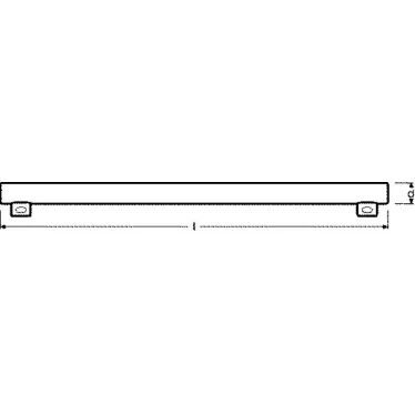 Лампа светодиодная матовая LEDinestra 40 6W/827 S14s FR | 4058075817777 | Osram