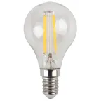 Лампа светодиодная F-LED P45-7W-840-E14 (филам, шар, 7Вт, нейтр, E14) (10/100/3000) | Б0049891 | ЭРА