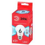 Лампа светодиодная RED LINE LED A55-6W-840-E27 R E27 / Е27 6 Вт груша нейтральный белый свет | Б0050688 | ЭРА
