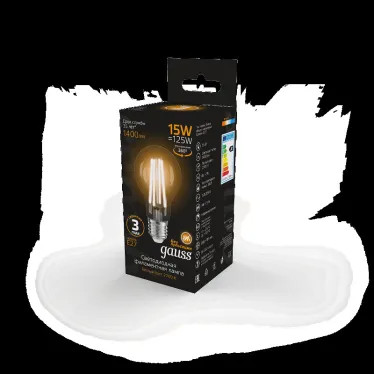Лампа светодиодная Filament А60 15W 1400lm 2700К Е27 LED | 102902115 | Gauss
