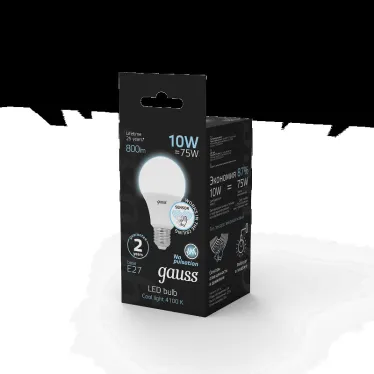 Лампа светодиодная A60 10W 800lm 4100К E27 Сенсор LED 1/10/100 | 102502210-M | Gauss