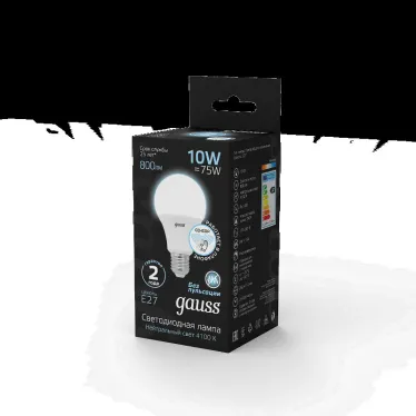 Лампа светодиодная A60 10W 800lm 4100К E27 Сенсор LED 1/10/100 | 102502210-M | Gauss