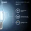 Лампа светодиодная Filament Свеча на ветру 13W 1150lm 4100К Е14 LED 1/10/50 | 104801213 | Gauss