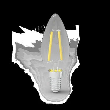 Лампа светодиодная Filament Свеча 7W 580lm 4100К Е14 LED (3 лампы в упаковке) 1/20 | 103901207T | Gauss