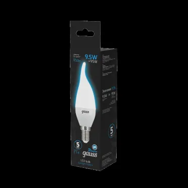 Лампа светодиодная Свеча на ветру 9.5W 950lm 6500K E14 LED 1/10/50 | 104101310 | Gauss