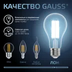 Лампа светодиодная Filament А70 26W 2700lm 4100К Е27 LED 1/10/40 | 102902226 | Gauss