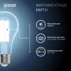 Лампа светодиодная Filament А70 26W 2700lm 4100К Е27 LED 1/10/40 | 102902226 | Gauss