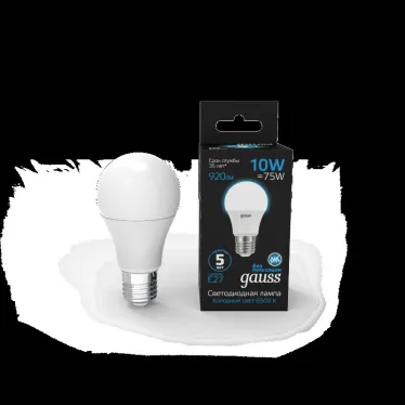 Лампа светодиодная A60 10W 920lm 6500K E27 LED 1/10/50 | 102502310 | Gauss
