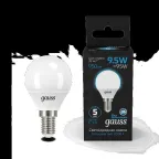Лампа светодиодная Шар 9.5W 950lm 6500K E14 LED 1/10/100 | 105101310 | Gauss