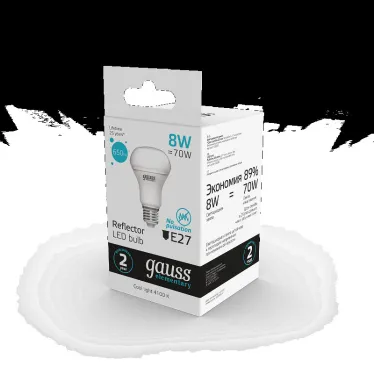 Лампа светодиодная Elementary R63 8W 650lm 4100K Е27 LED 1/10/50 | 63228 | Gauss