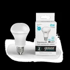 Лампа светодиодная Elementary R63 8W 650lm 4100K Е27 LED 1/10/50 | 63228 | Gauss