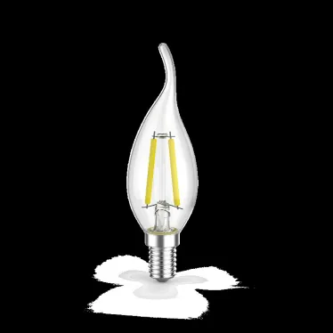 Лампа светодиодная Filament Свеча на ветру 7W 550lm 2700К Е14 LED (3 лампы в упаковке) 1/20 | 104901107T | Gauss