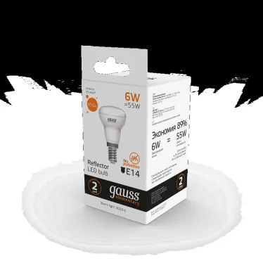 Лампа светодиодная Elementary R50 6W 450lm 3000K Е14 LED 1/10/50 | 63116 | Gauss