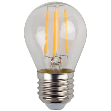 Лампа светодиодная F-LED P45-5W-827-E27 (филамент, шар, 5Вт, тепл, E27) | Б0043438 | ЭРА