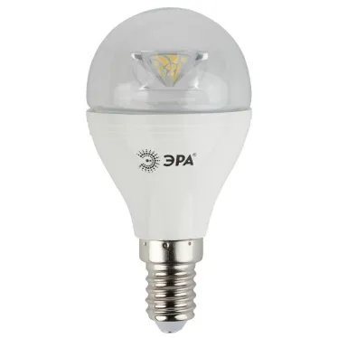 Лампа светодиодная LED P45-7W-840-E14-Clear (диод,шар,7Вт,нейтр,E14) | Б0020552 | ЭРА